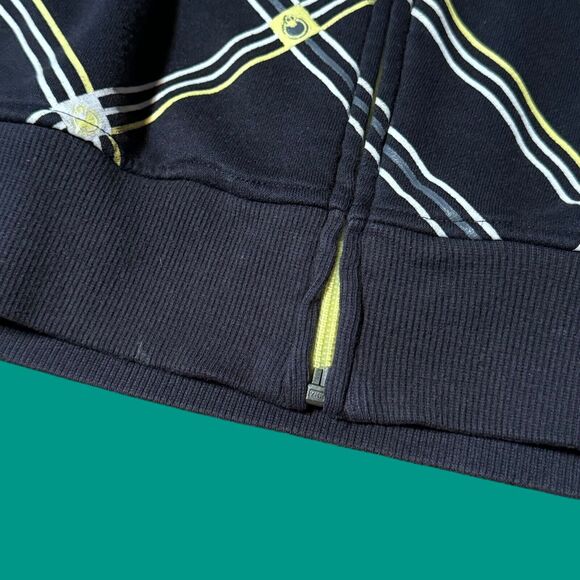 VTG Nomis Simon Outdoor Snowboard Hoodie Mens L Full Zip Jacket Y2K Black Yellow - Picture 2 of 12